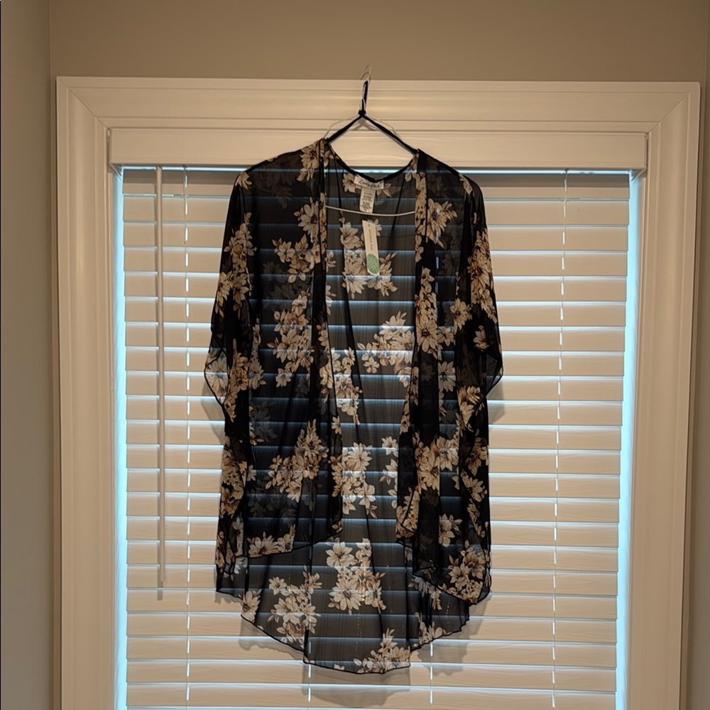 Floral Sheer Kimono Cardigan